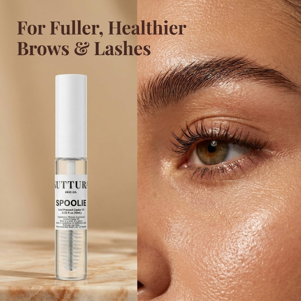 Castor Oil Spoolie for Lashes & Brows - 0.33 Fl Oz Natural Conditioning Brush