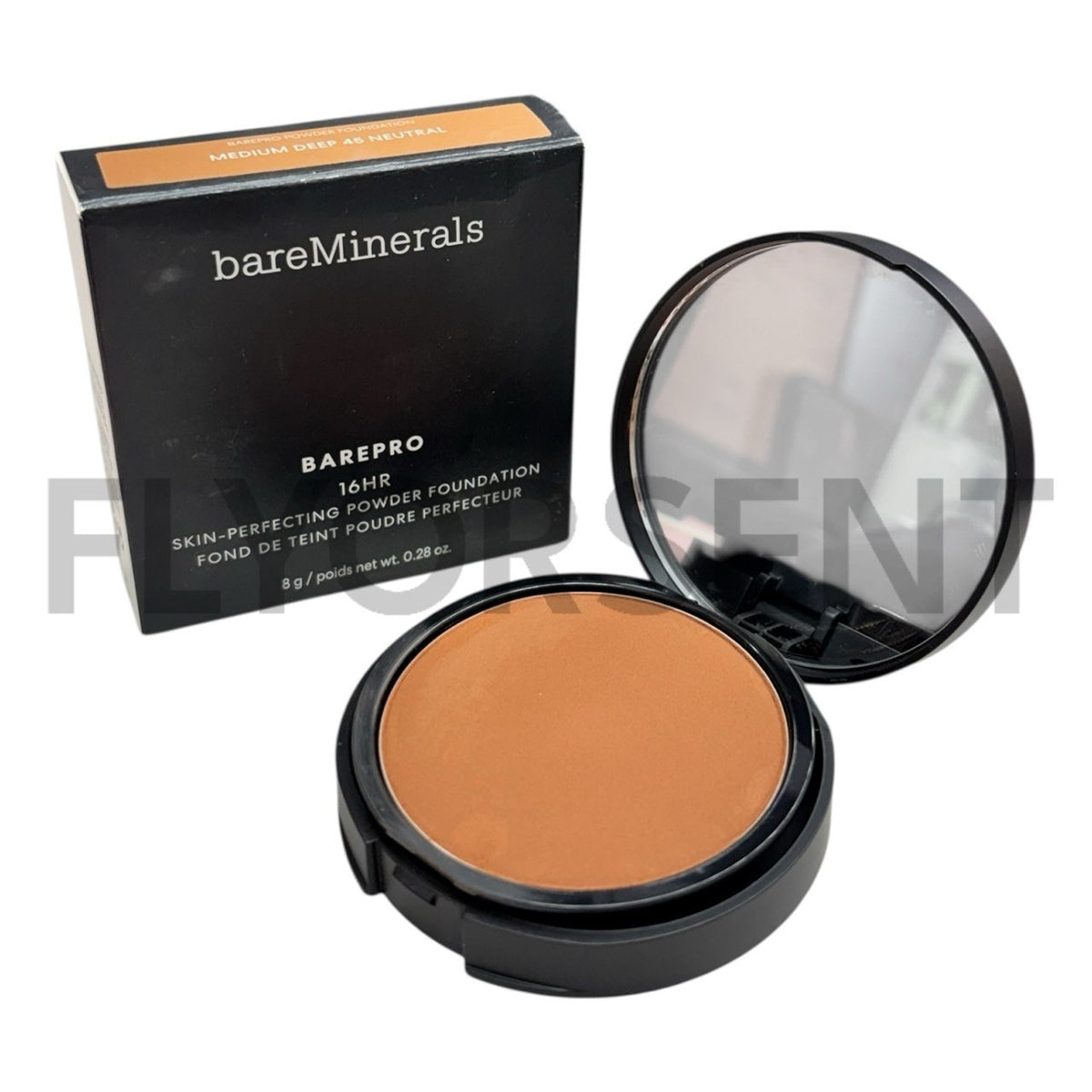 BareMinerals BAREPRO Powder Foundation Medium Deep 45 Neutral 8g - Full Size, Long Wear Makeup