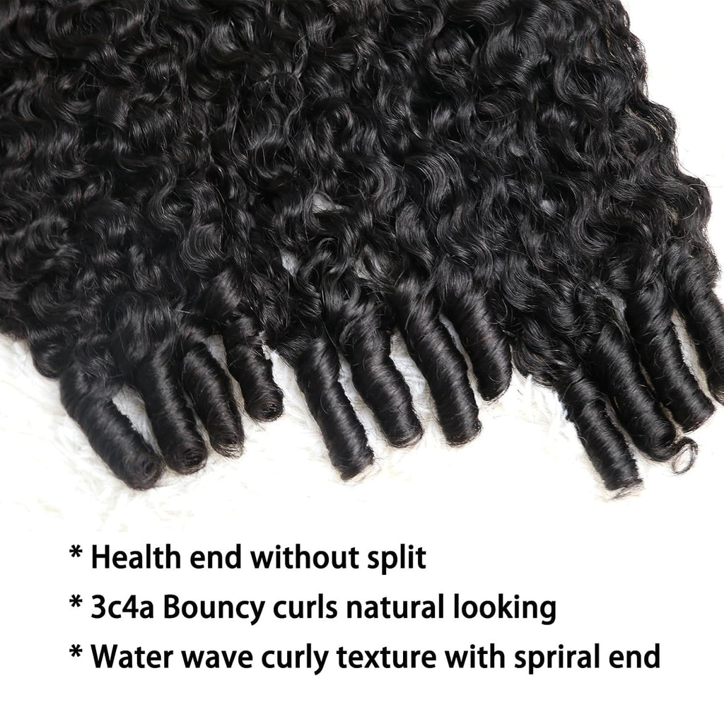 Natural Black Burmese Curly Hair Bundles - Unprocessed Human Hair Extensions, 18-22 Inches