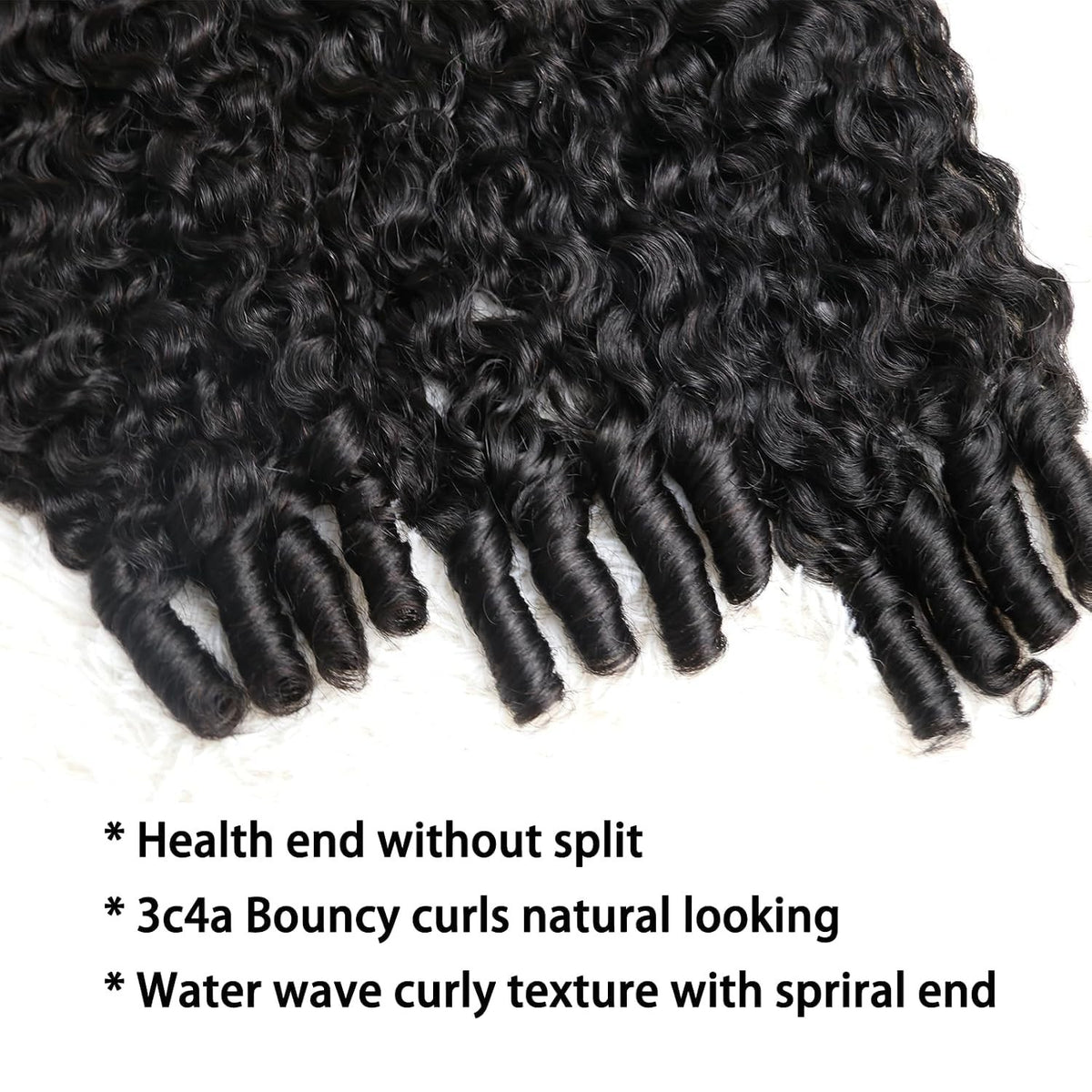 Natural Black Burmese Curly Hair Bundles - Unprocessed Human Hair Extensions, 18-22 Inches