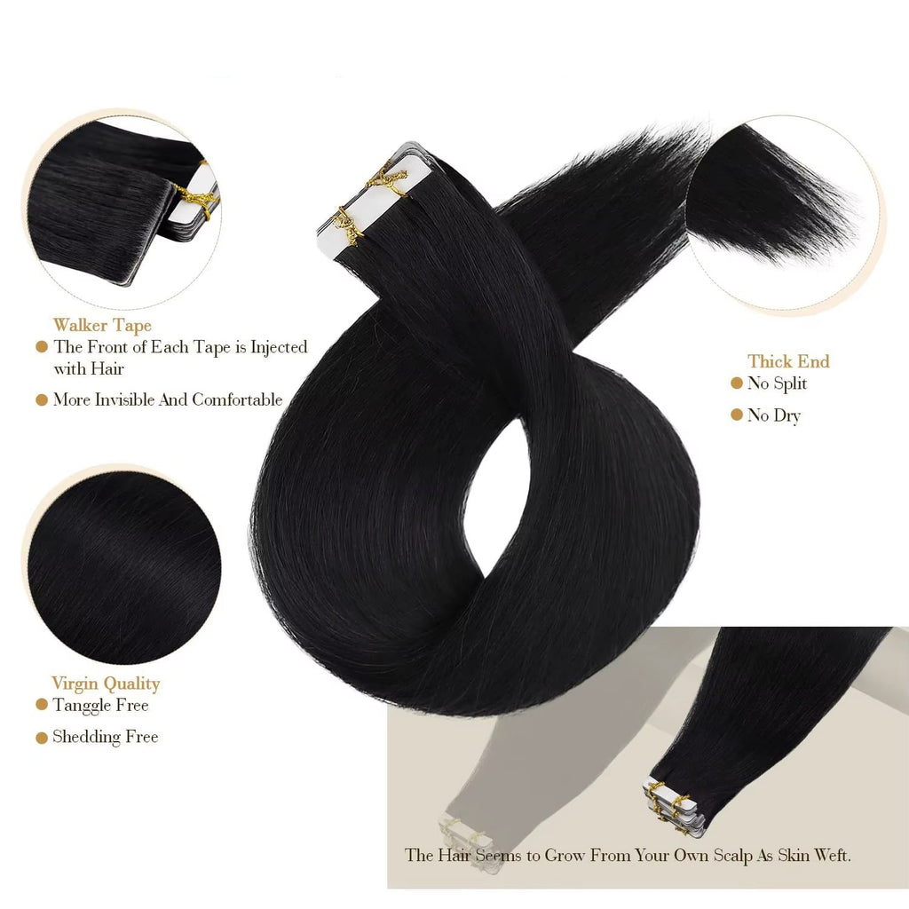 High-Quality Tape-In Hair Extensions | Human Hair, Seamless & Easy to Install
