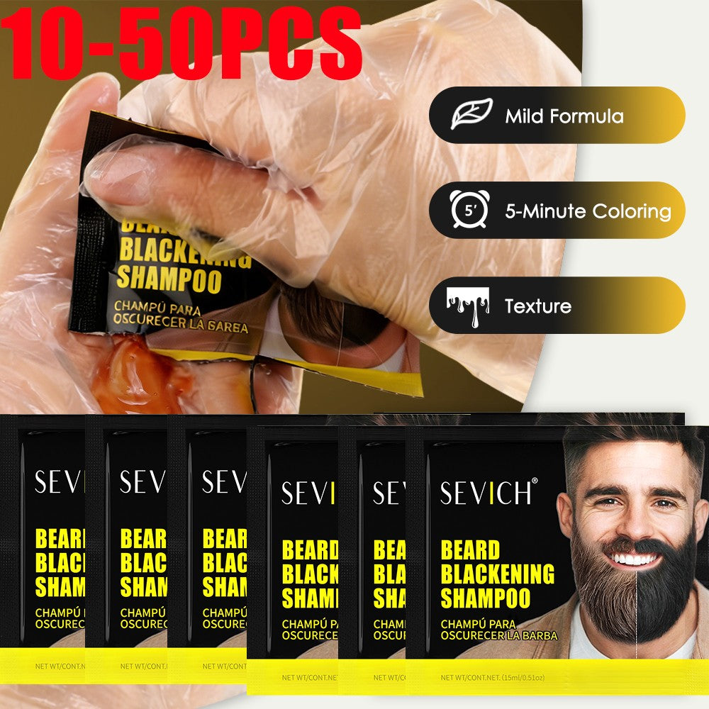 Black Hair Dye Shampoo for Gray Coverage - 10-50 Pcs