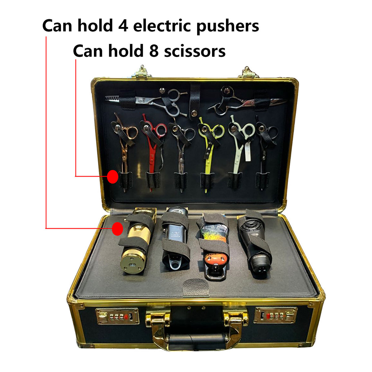 Professional Barber & Stylist Tool Case with Lock, Large Capacity Portable Organizer