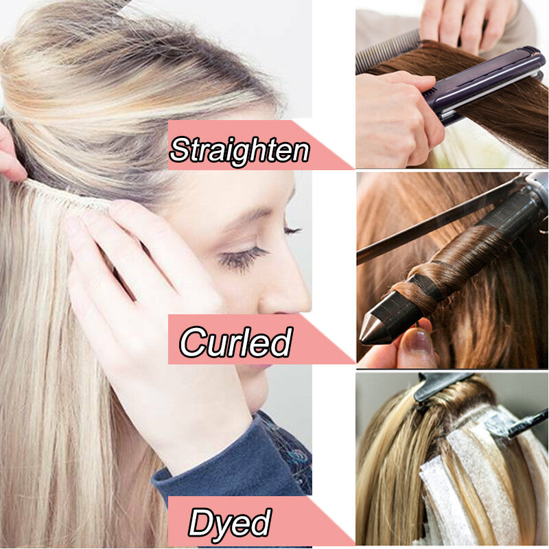 Balayage Clip-In Human Hair Extensions - Full Head Set, 8 Pieces, 12-24 Inches
