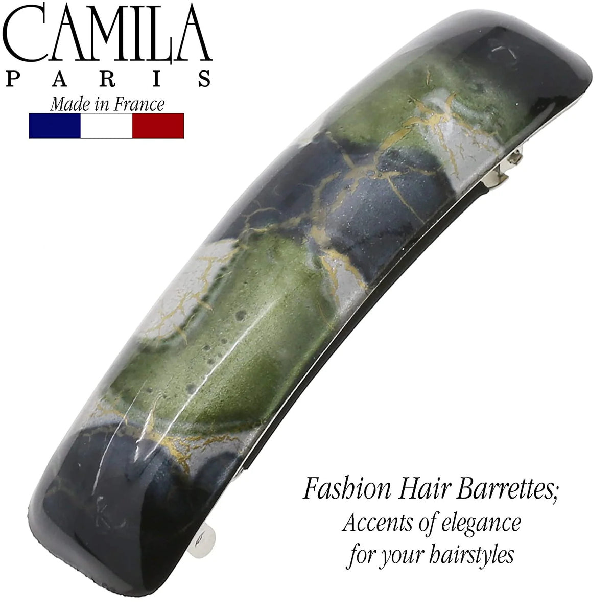 French Contoured No-Slip Hair Barrette Bevel - Elegant Hair Accessory