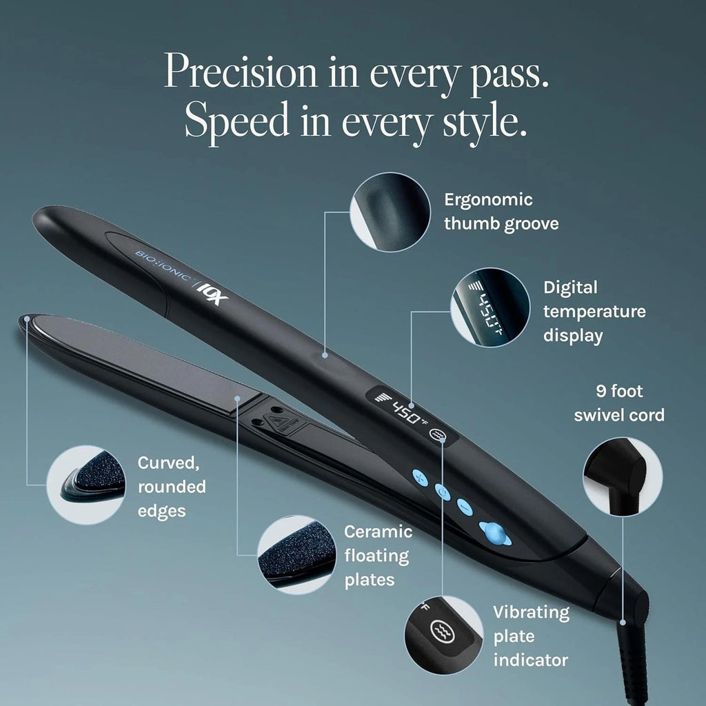 Bio Ionic 10X Nano Ionic Styling Iron 1-Inch Hair Straightener & Curler