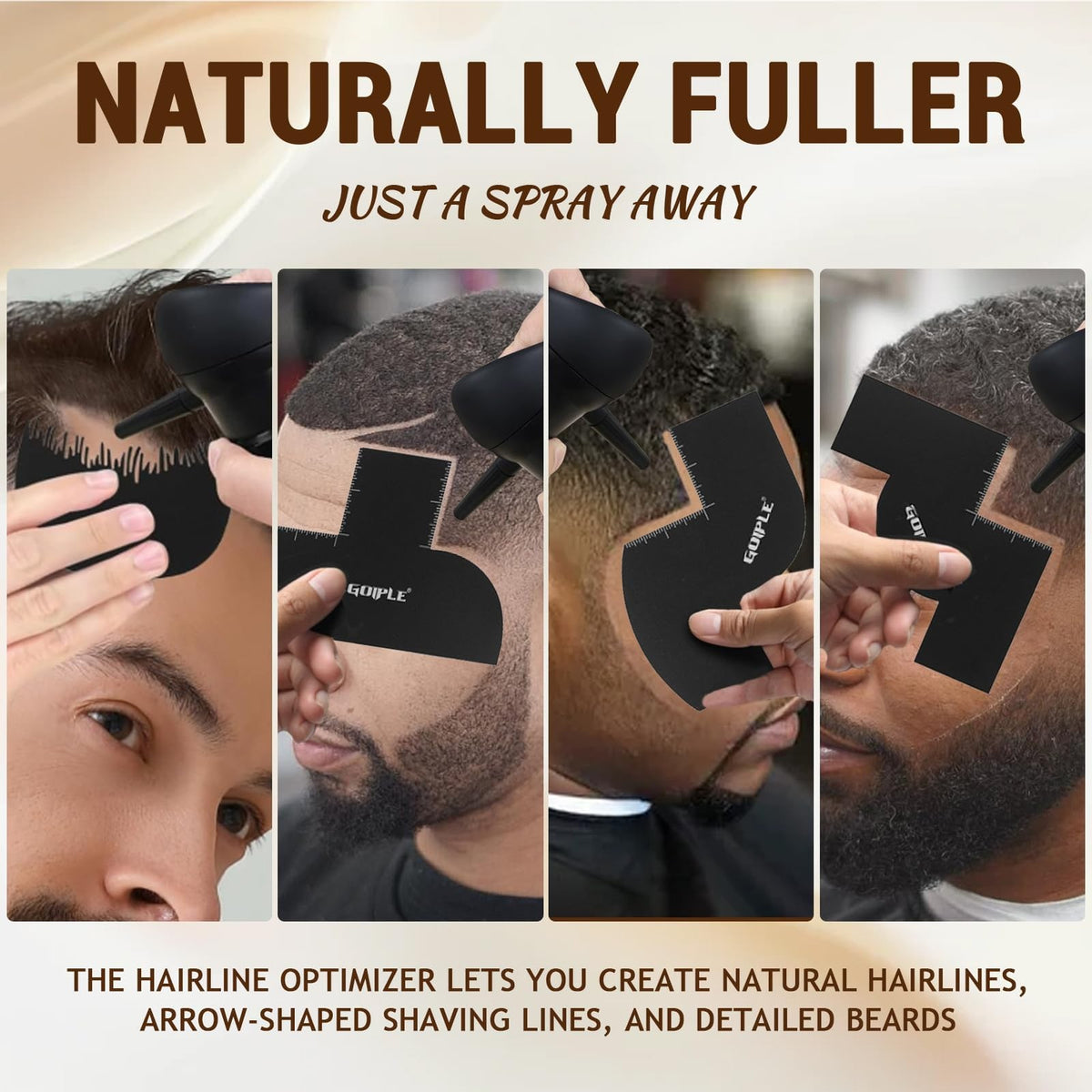 Waterproof Beard Pencil Filler & Brush for Men - Long Lasting Natural Finish