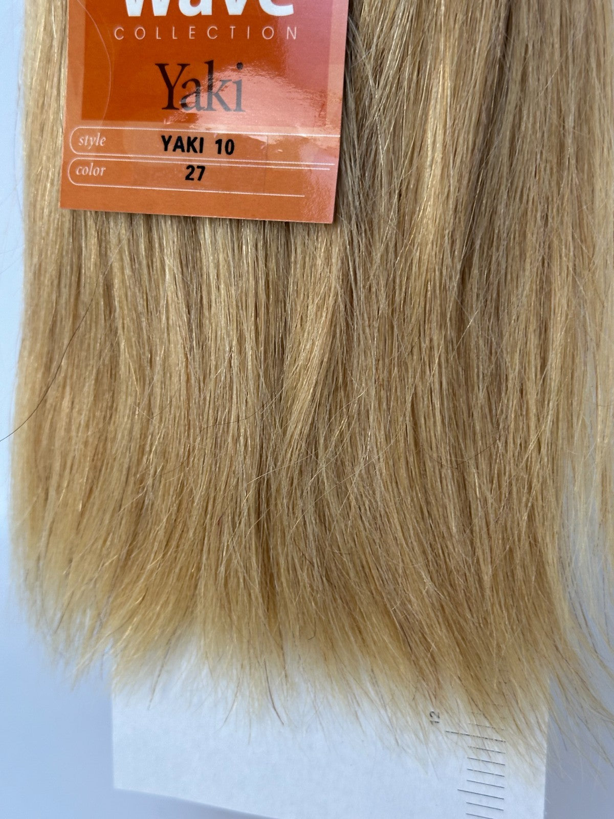 10-Inch Human Hair Yaki Extensions Blonde Color 27 Tangle-Free