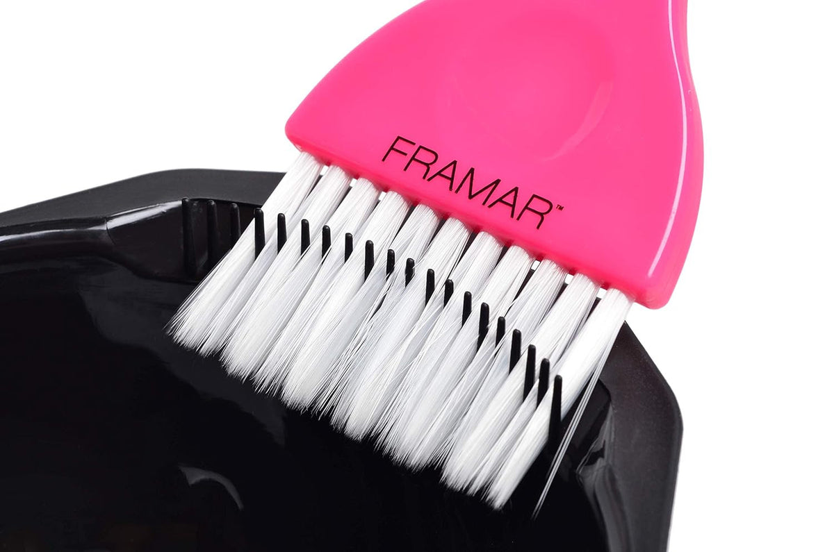 2PCS Hair Dye Mixing Bowls with Brush Cleaner, Rubberized Non-Slip Bottom