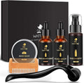 Beard Growth Kit with Derma Roller & Biotin Oil for Thicker Beard