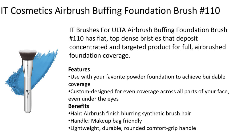 Airbrush Buffing Foundation Brush #110 - IT Cosmetics