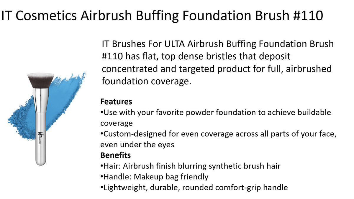 Airbrush Buffing Foundation Brush #110 - IT Cosmetics