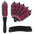 Detachable Handle Hair Roller Brush Set with 3 Sizes for Curling and Styling