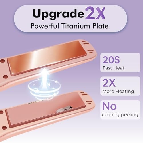 Cordless Travel Hair Straightener with Titanium Plates & Fast Heat