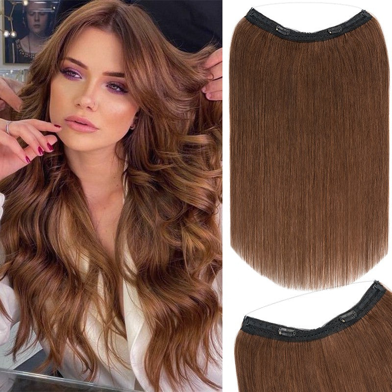 Remy Human Hair Clip-In Extensions with Invisible Wire & Clips - Thick, Natural Look