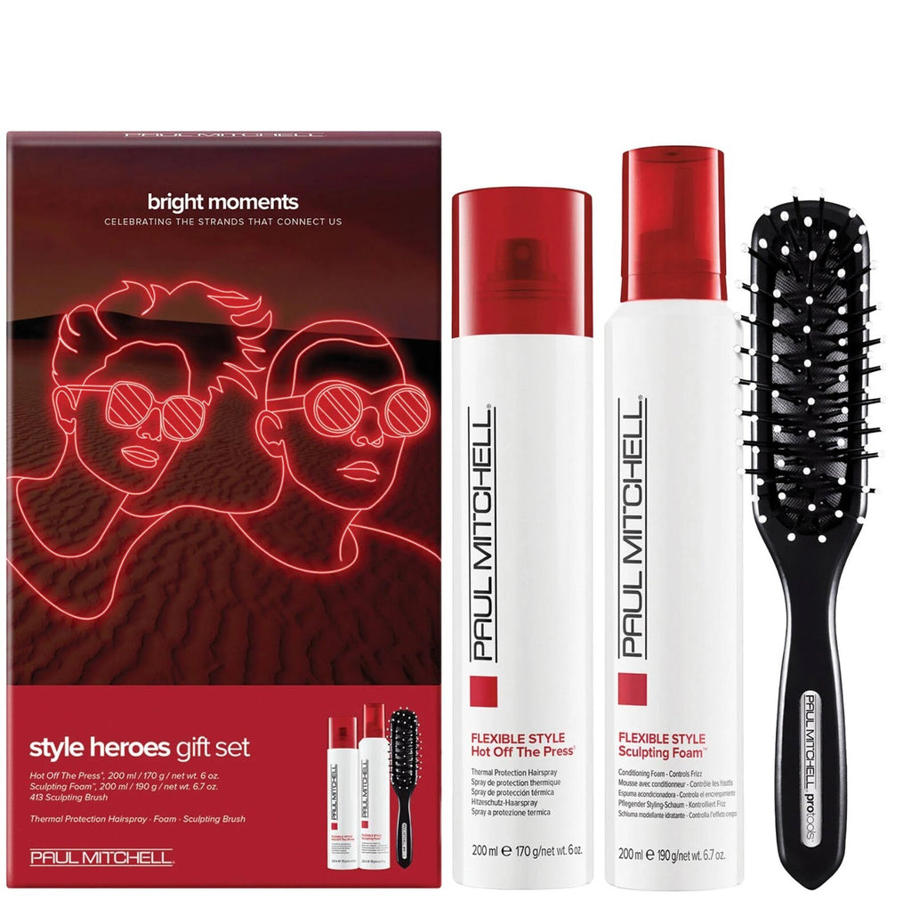 Paul Mitchell Style Heroes Gift Set with Flexible Styling Products & Brush