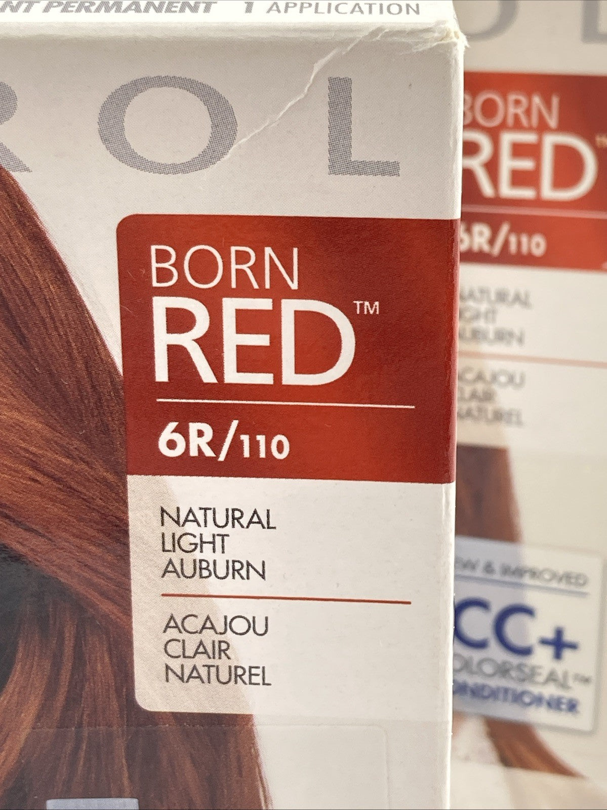Clairol Born Red 6R/110 Natural Light Auburn Hair Dye - 2 Boxes