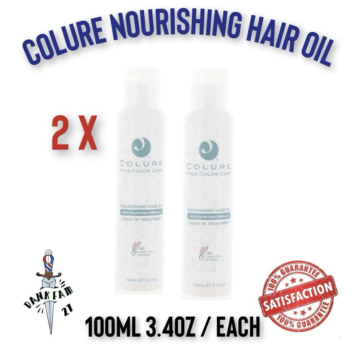 Nourishing Hair Oil Set - 2x 100ml Hair Treatment & Serum for Strong, Healthy Hair