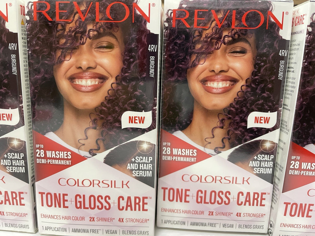 Revlon Colorsilk Tone and Gloss Demi-Permanent Hair Color 4RV Burgundy - 12 Pack