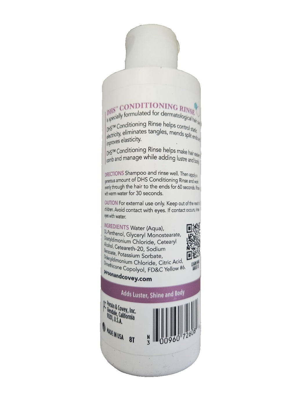 DHS Fragrance-Free Conditioning Rinse - 8oz Hair & Haircare