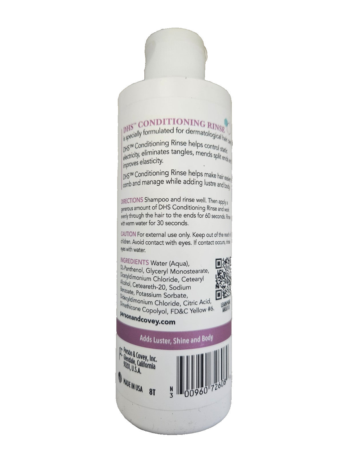 DHS Fragrance-Free Conditioning Rinse - 8oz Hair & Haircare