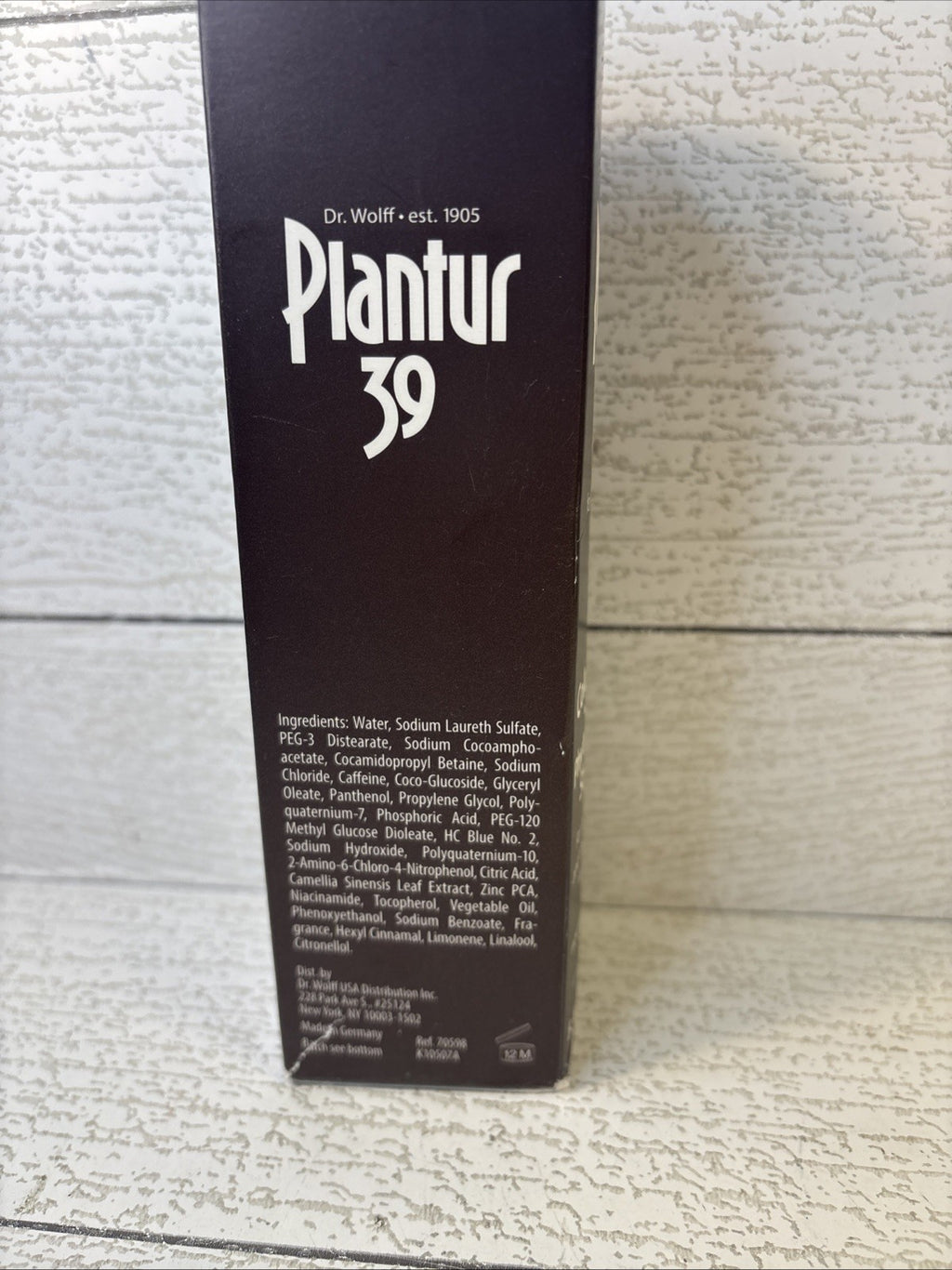 Plantur 39 Color Brown Phyto-Caffeine Shampoo for Thinning Hair 8.45 oz