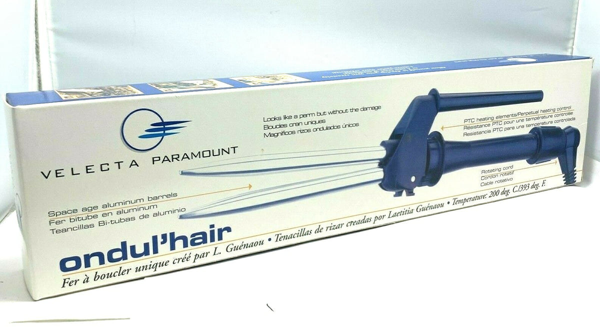 Professional Curling Tongs - Ondul'Hair by Velecta Paramount NEW