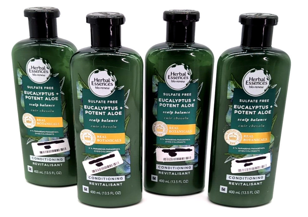 Herbal Essences Aloe & Eucalyptus Scalp Conditioner - 13.5 Oz Pack of 4