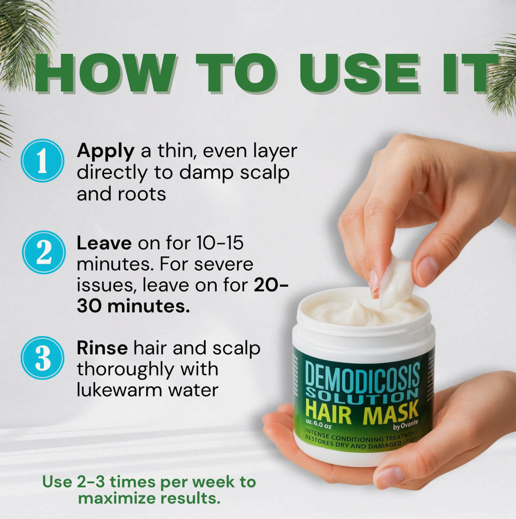 Demodex Hair & Scalp Treatment Mask - Extra Strength 6 oz for Dandruff & Hair Loss