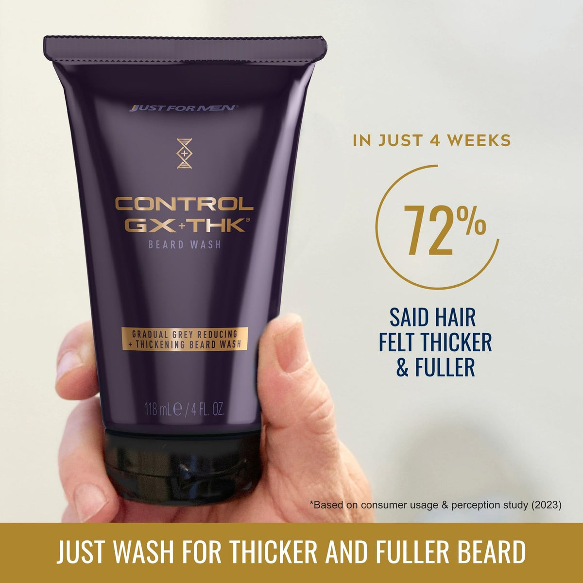 Control GX Thickening Beard Wash & Gray Reduction with Alpha Keratin - Men’s Grooming