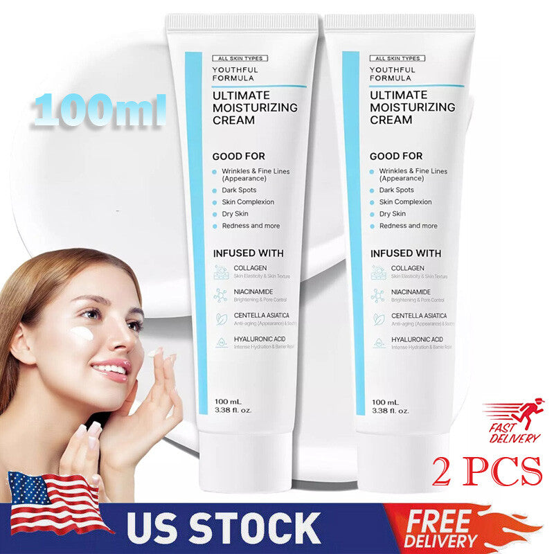 2PCS Youthful Moisturizing Face Cream - Collagen & Hyaluronic Acid