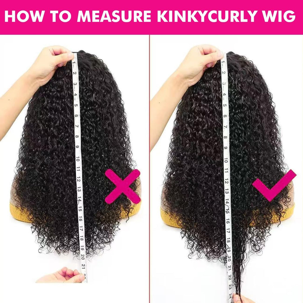 Human Hair Kinky Curly Headband Wig 18 Inch Natural Color for Black Women