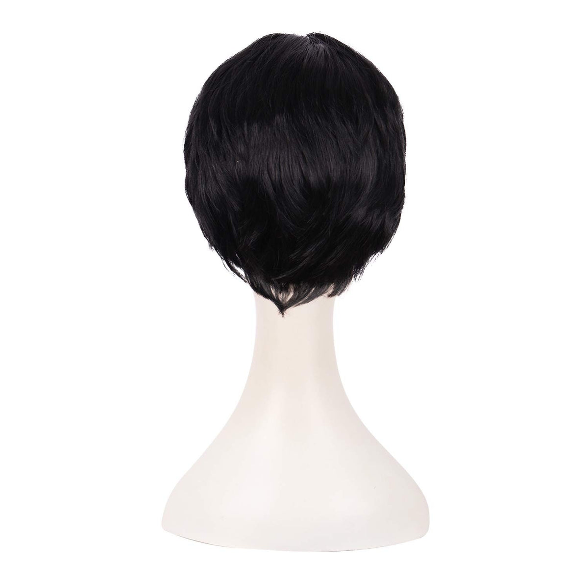10 Inch Black Curly Wig for Women Short Fashion Hairpiece