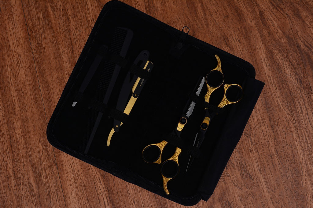 Professional Hair Cutting & Thinning Scissors Set - 6.5 Inch Barber Shears