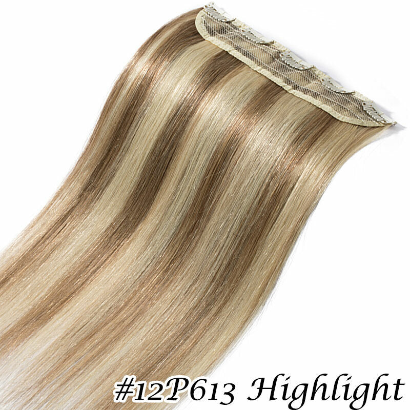 Thick Long Ombre Clip-In Hair Extensions - Human Remy Full Head Set