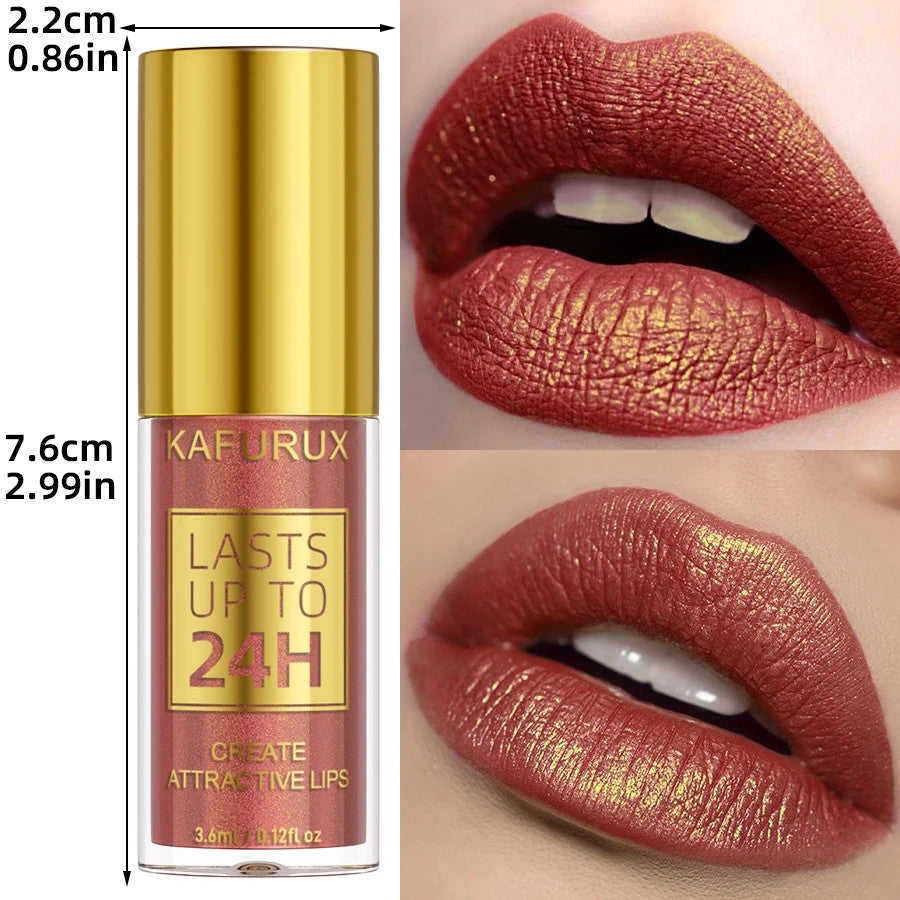 14-Color Glitter Lip Gloss Set Long Lasting Waterproof Lipstick