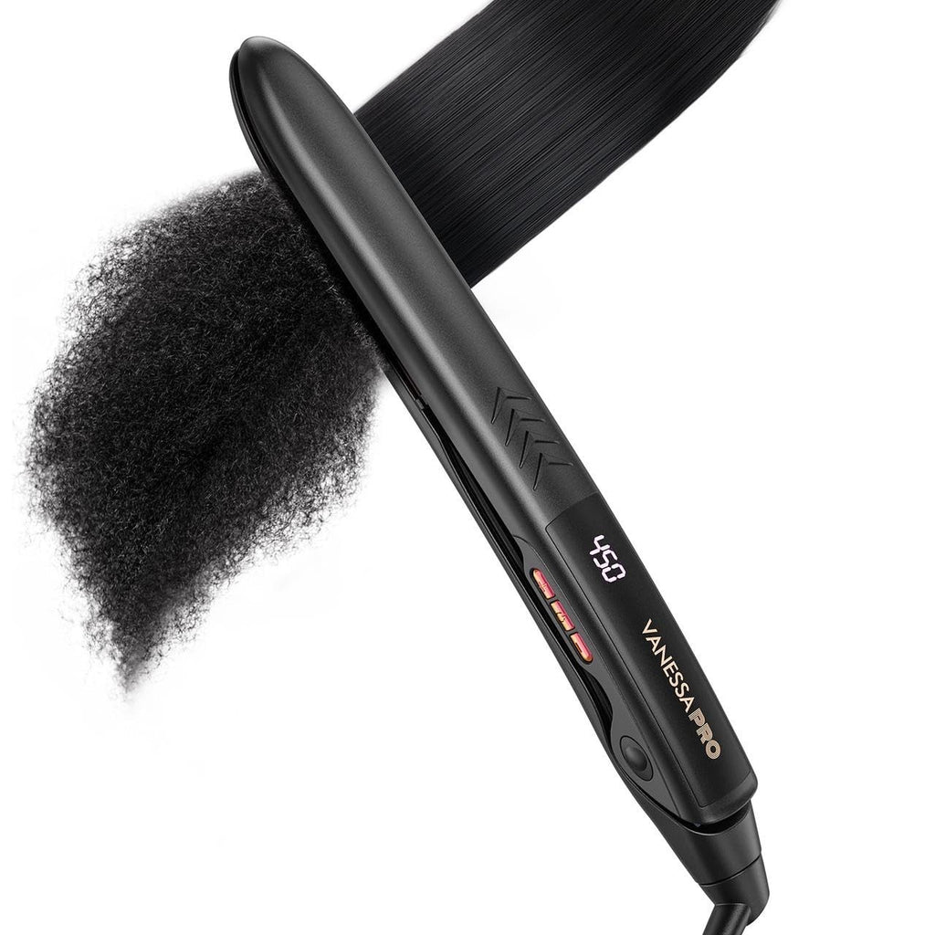 1 Inch Titanium Flat Iron Hair Straightener - Fast Heat & Dual Styling