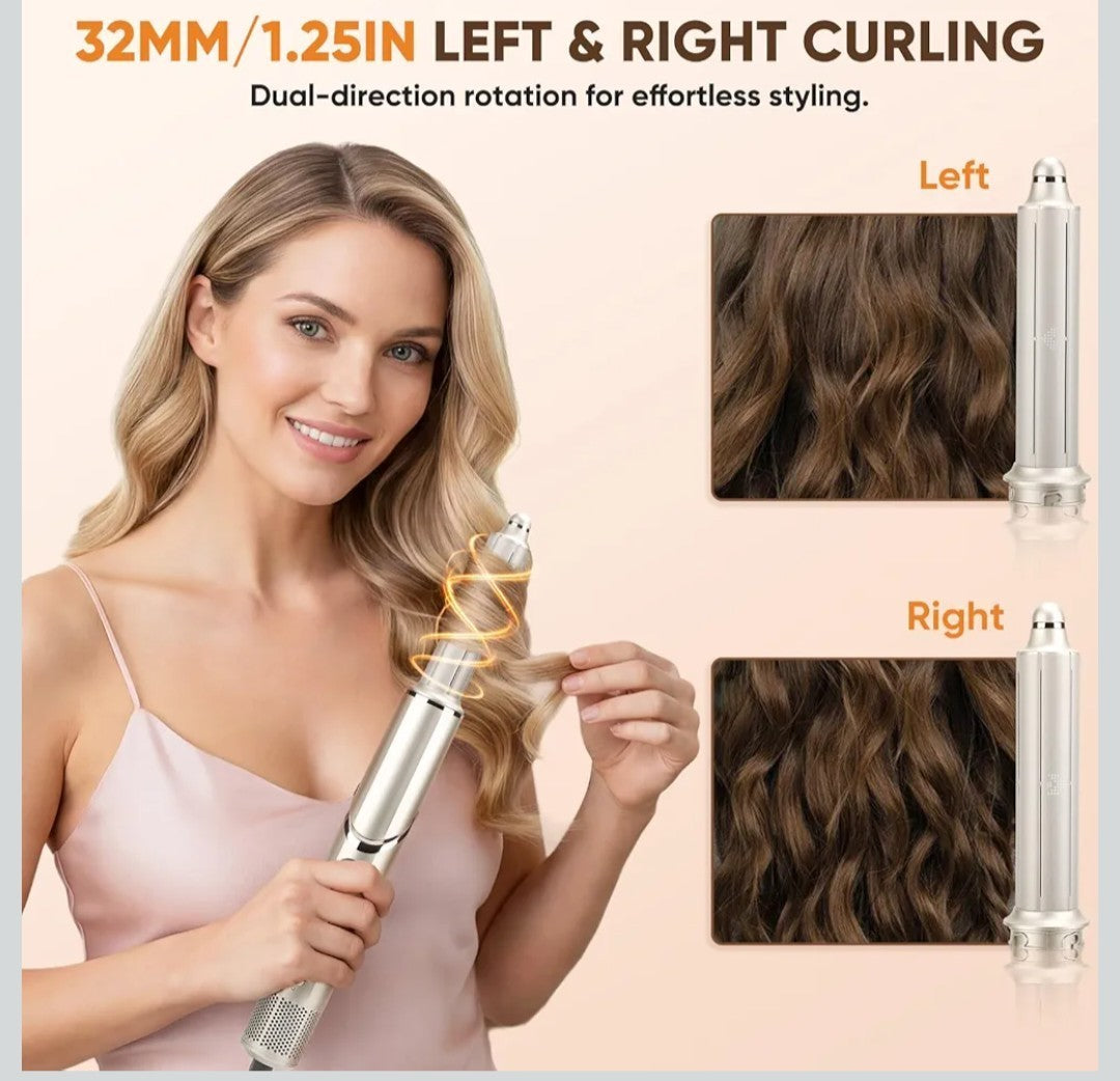 8-in-1 High-Speed Hair Dryer Brush Set with Ionic Hot Air Styler and Curlers