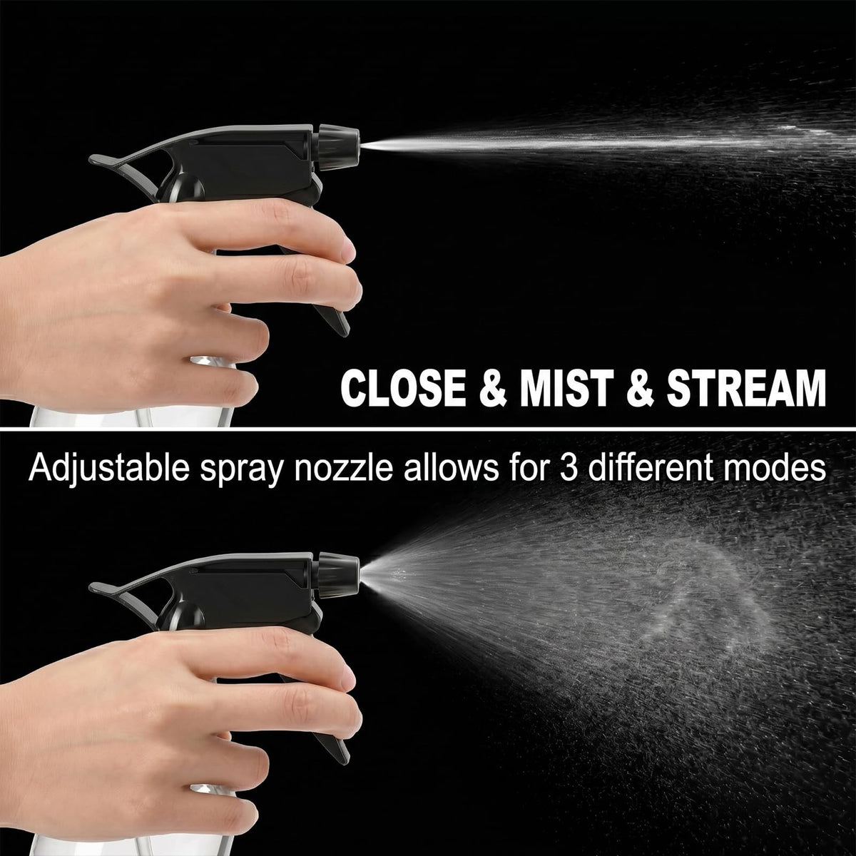 12 Pack 8 oz Empty Plastic Spray Bottles with Adjustable Trigger