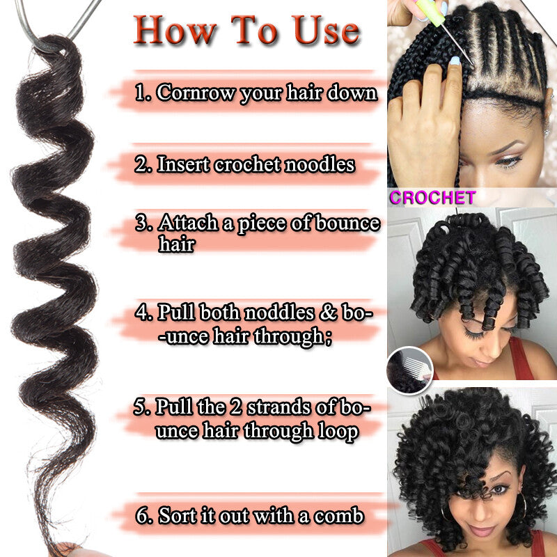 Natural Short Jamaican Bounce Crochet Hair Extensions Spring Braid