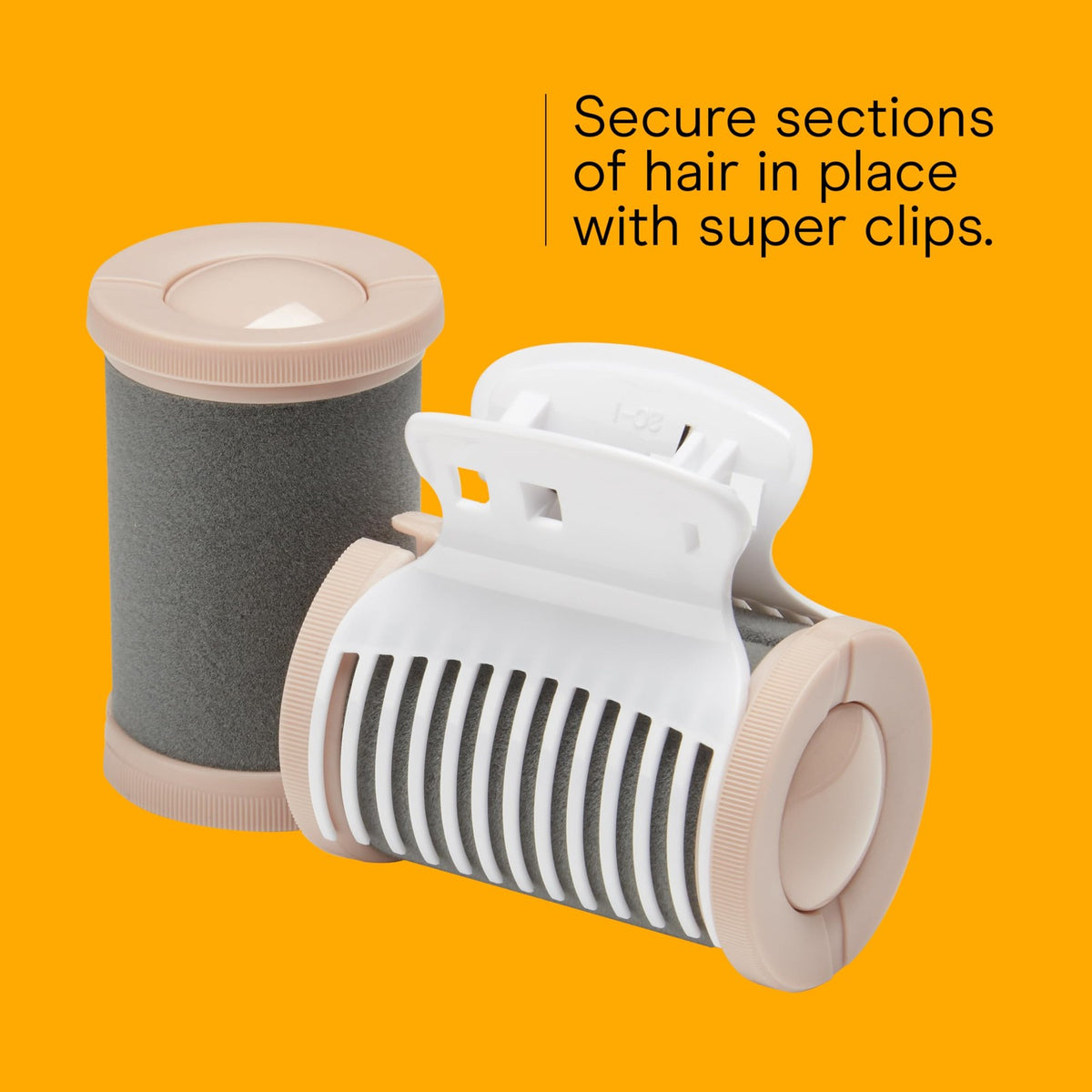 Ceramic Hot Rollers for Hair Styling - Jumbo 1.5 Inch Set with Clips & Travel Case