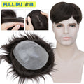 Men's Hair Replacement Toupee - Natural Human Hair Full Skin PU Hair System