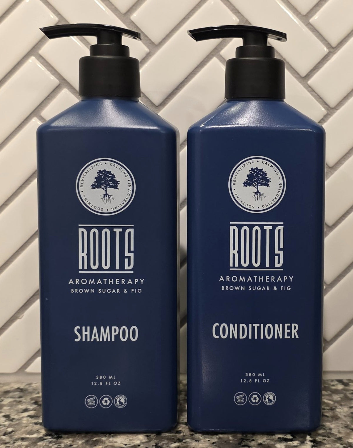 Roots Aromatherapy Brown Sugar & Fig Shampoo & Conditioner Set 12.8oz