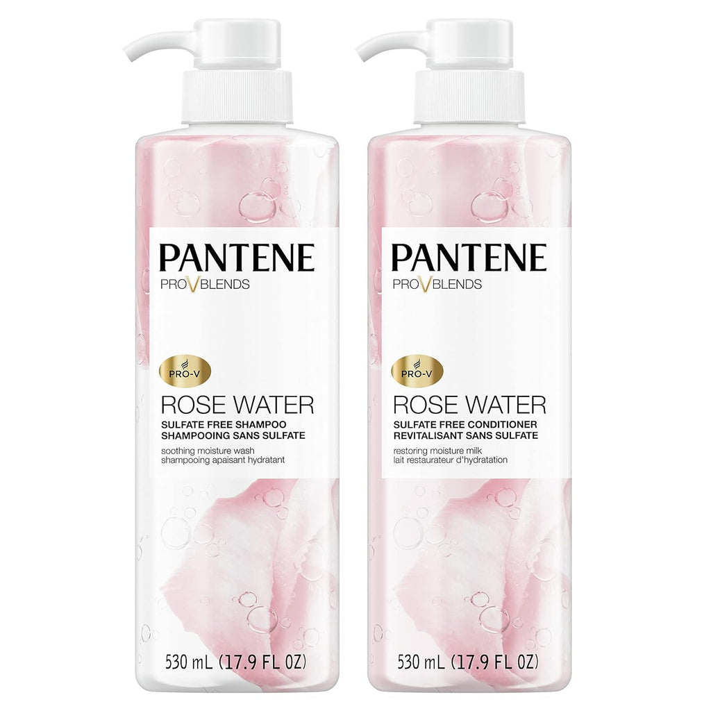 Sulfate-Free Rose Water Shampoo & Conditioner Set for All Hair Types - 17.9oz x2