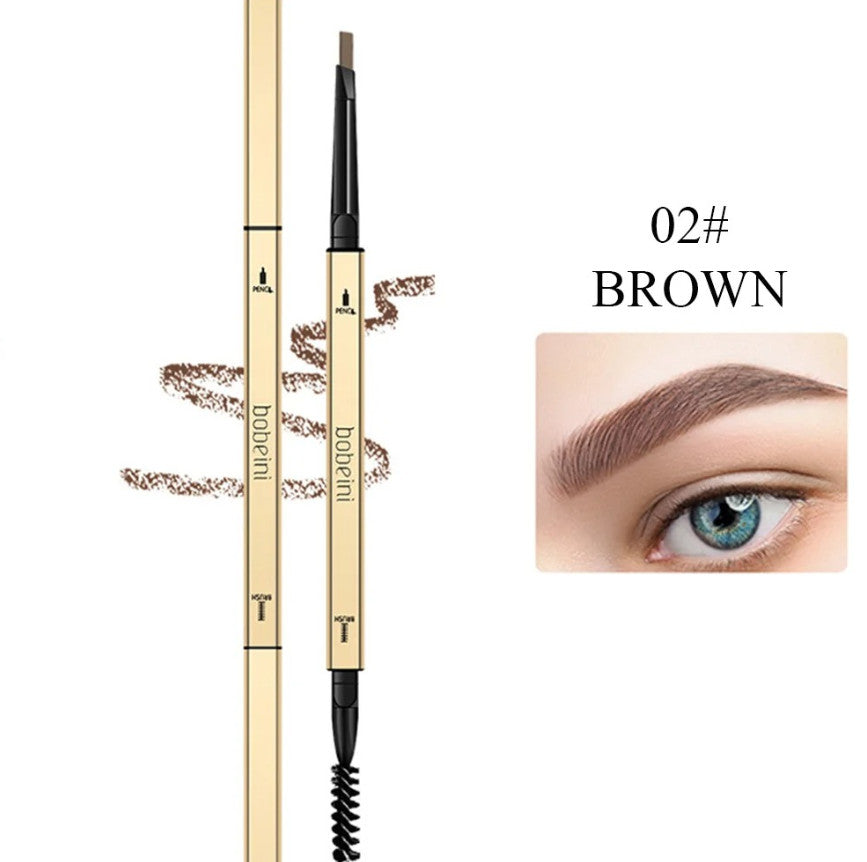 Waterproof Dual-End Eyebrow Pencil for Natural & Bold Brows