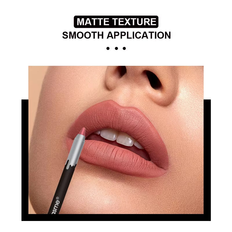 12 Color Matte Lip Liner Set Long Lasting Waterproof Lipstick Pencils
