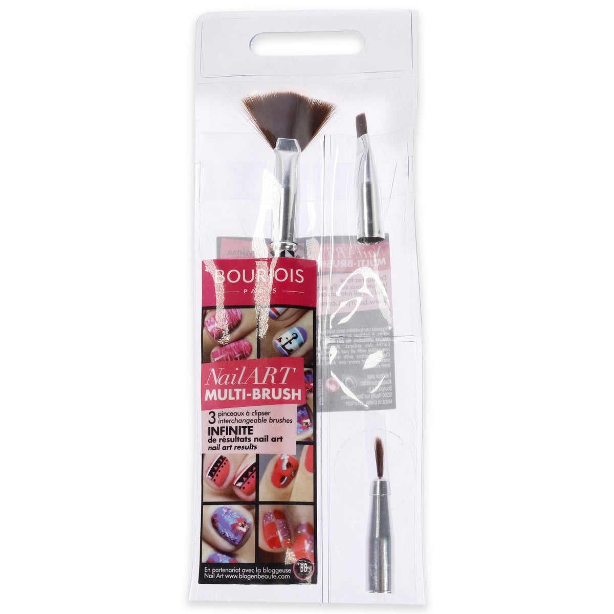 Multi-Brush Nail Art Set for Women - 3 Pc Professional Nail Art Tools