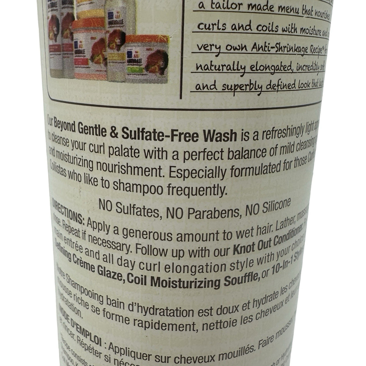 Anti-Shrinkage Curl Shampoo for Natural Hair - Sulfate-Free, 13.5 oz, Pack of 3