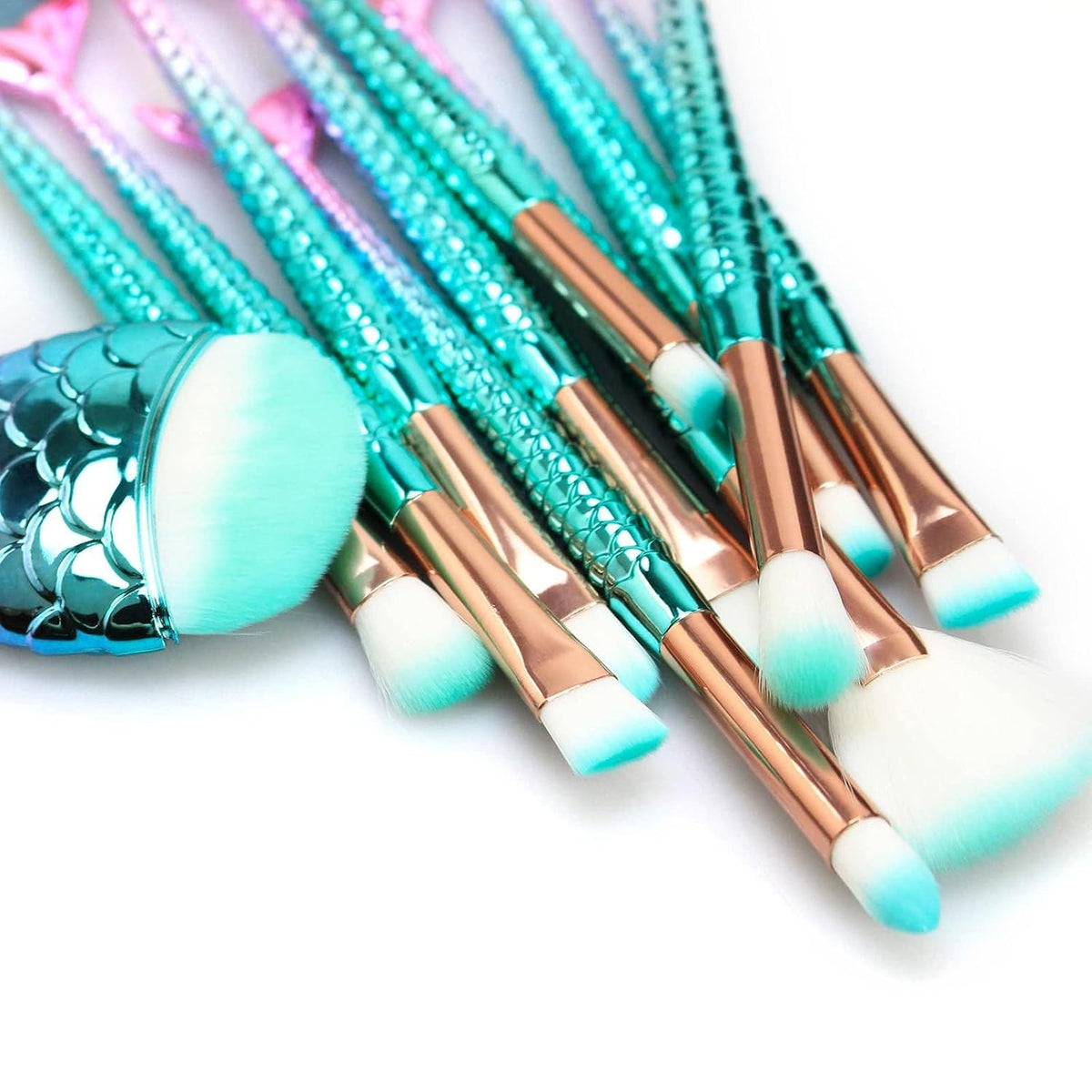 11-Piece Makeup Brush Set for Kids Teens and Women - Colorful & Soft