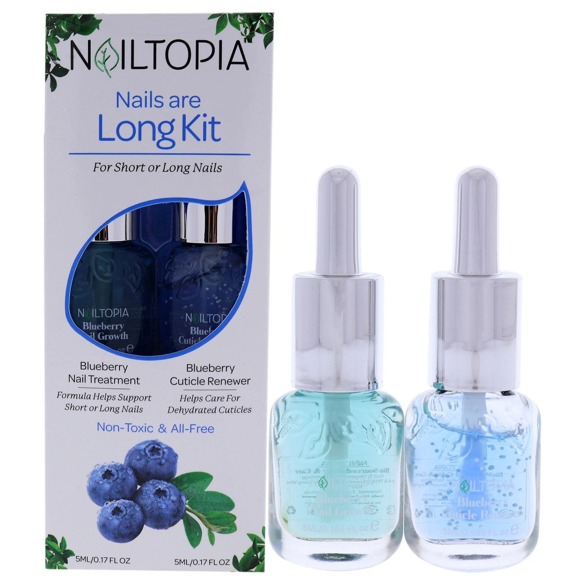 Nail Treatment Kit for Women - Long & Short Nails, 0.17oz Blueberry